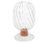 POPETPOP Tarro de Cristal Transparente para Fósforos Tapa de Corcho, Frasco Decorativo Multiusos Vintage, Exhibidor de Cerillas para Chimenea, Baño y Mesa de Comedor, Vidrio Resistente