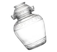 POPETPOP Tarro de Vidrio Transparente para Encurtidos de 2.5l Tapa Hermética, Fácil de Usar y Observar Alimentos, Adecuado para Fermentación Casera