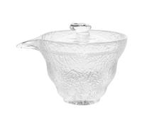 POPETPOP Taza de Té de Vidrio Artesanal Tapa Dorada Distribuidor de Té para Salón Dispensador Transparente Adecuado para Oficina y Regalos Juego de Taza para Infusión y Degustación