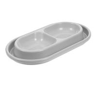POPETPOP Tazón de Comida para Gatitos y Perros Pequeños Diseño Antihormigas, Doble Cuenco de PP para Servir Comida y Agua en Casa