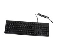 POPETPOP Teclado para Juegos Compacto USB Cable Teclado De Computadora para Uso Oficina y Hogar Diseño Sencillo Práctico Cómodo Color Negro