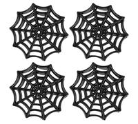 POPETPOP Telarañas Falsas de Plástico Negras 200 Piezas para Decoración Halloween Interior y Exterior Adornos de Telaraña Artificial Reutilizables para Fiesta y Decoración de Pared