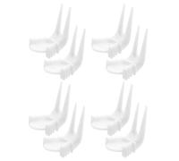 POPETPOP Tenedor para Fruta de Loro 8 Piezas Soporte Seguro para Jaulas, Clip Alimentador para Pájaros y Hámster, Accesorio Resistente y Fácil de Limpiar para Comida Natural en Jaulas