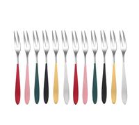 POPETPOP Tenedores de Acero Inoxidable para Postres y Magdalenas, Set de 12 Unidades Fácil Limpieza, Perfectos para Restaurantes y Hoteles