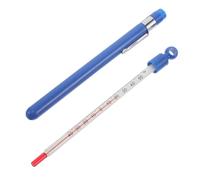 POPETPOP Termómetro de Vidrio para Vino y Cerveza Casera con Carcasa Resistente, Visualización Fácil Temperatura Actual, Medidor Preciso para Líquidos en Cocina y Elaboración Doméstica