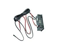 POPETPOP Termómetro Digital Multifunción con Reloj y Voltímetro para Coche Medición Interior y Exterior Pantalla LED Diseño Ultrafino y Adhesivo para Acuarios y Uso Exterior Color Verde