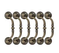POPETPOP Tiradores Decorativos Vintage de Metal 6 Piezas con Orificio Doble para Muebles y Roperos en Estilo Europeo Atemporal