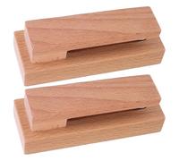 POPETPOP Toalleros de Madera para Baño y Cocina 2 Piezas sin Taladro Fácil de Instalar Gancho de Pared Diseño Rústico para Apartamentos y Baños
