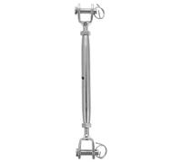 POPETPOP Tornillo de Cuerpo Cerrado, Tornillo Tensor de Acero Inoxidable, Color Plata, para Cable de Acero y Cuerda de Tienda, Uso Industrial y Actividades al Aire Libre