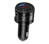 POPETPOP Transmisor FM Inalámbrico para Coche con Adaptador de Radio Reproductor Estéreo y Doble Carga USB Soporte de Compatible con Dispositivos de Audio