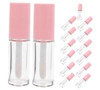 POPETPOP Tubos de Bálsamo Labial Vacíos 15 Piezas 10Ml con Varita Rellenables Portátiles para Brillo de Labios para y Maquillaje