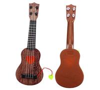POPETPOP Ukelele de Juguete para Instrumento Musical Educativo de Simulación para Desarrollo Musical y Cognitivo Color Café con Paquete de E Commerce