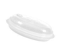 POPETPOP Utensilios de Cocina Vaporera de Pescado para Microondas Tapa, Gran Capacidad y Orificios para Vapor, Material Pp Fácil de Limpiar para Uso Doméstico