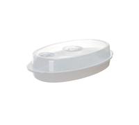 POPETPOP Vaporera de Pescado Profesional con Rápida Conducción de Calor con Tapa para Microondas, Plato de Polipropileno Blanco Varios estilos y Uso Versátil en Cocina Varios estilos