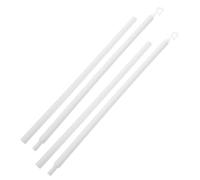 POPETPOP Varillas para Cortinas y Persianas 60 Cm Extensibles De Acrílico, Soporte Doble para Barra De Cortina, Varilla Blanca para Ventana, Juego De 2 Piezas para Tirador y Ajuste Fácil