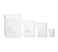 POPETPOP Vasos de Precipitados de Vidrio de 10 Ml Resistentes y Fáciles de Medir, Paquete de 4 Piezas para Laboratorio de Química y Pruebas Científicas