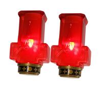 POPETPOP Velas LED sin Llama de Jesús en Forma de Cruz, Luz de Vela Reutilizable, 2 Unidades Rojas sin Pilas, Decoración Religiosa para Iglesia, Cementerio y Ambiente Festivo