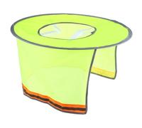 POPETPOP Visera Parasol para Casco de Seguridad Color Amarillo Fluorescente Cortina Ancha y Bandas Reflectantes, Protección UV para Cuello en Construcción y Trabajos al Aire Libre
