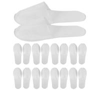 POPETPOP Zapatillas Desechables para Invitados de Casa, 20 Pares, Ligeras y Portátiles, Material de Tela No Tejida, Color Blanco, Ideales para Uso en Casa y Bienvenida