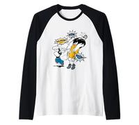 Popeye El Marinero Hombre Bluto Lucha Ka-Pow! Retro Comic Camiseta Manga Raglan
