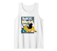 Popeye El Marinero Vs Brutus Bluto Retro Comic Camiseta sin Mangas
