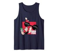 Popeye Papá Strong Día del Padre, Regalo para papá Camiseta sin Mangas, Hombre, Azul Marino, M