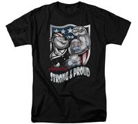 Popeye Strong and Proud Adult Shirt T-Shirt Man T-Shirt 100% Cotton Sleeve Shirt Black
