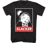 Popeye The Sailor Man Men's T Shirt Wellington Hamburger Slacker Iconic Cartoon Black XXL
