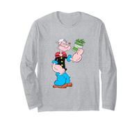 Popeye The Sailor Man Spinach - Arte Retro de Dibujos Animados de 1929 Manga Larga