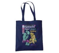 popfunk Marvel Fantastic Four Retro Hulk Versus Thing - Bolsa de viaje reutilizable, azul marino, 38 x 42 cm