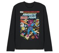 Popfunk Marvel Fantastic Four Retro Search of Galactus Unisex Long Sleeve T Shirt, Black Camiseta Unisex Adulto (Pack de 1)