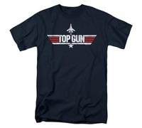 popfunk Paramount-Top Gun Logo - Camiseta Unisex, Color Azul Marino, Azul Marino, M