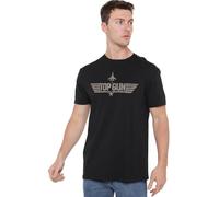 popfunk Paramount-Top Gun Monotoned Logo T Shirt, Black Camiseta, Negro, 4XL Unisex Adulto