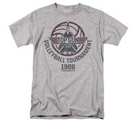 popfunk Paramount-Top Gun Volleyball Grey T Shirt, Athletic Heather Camiseta, Gris, 4XL Unisex Adulto