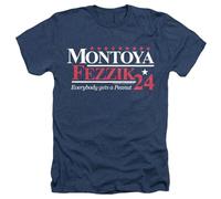popfunk Princess Bride Montoya and Fezzik for President 24 T Shirt, Navy Camiseta, Azul Marino, XL Unisex Adulto