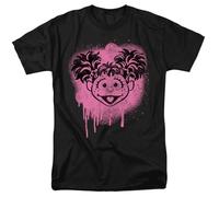 popfunk Sesame Street Abby Cadabby Graffiti Spray Face T Shirt, Black Camiseta, Negro, XL Unisex Adulto