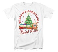 popfunk South Park Group Christmas T Shirt, White Camiseta, Blanco, M Unisex Adulto