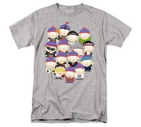 popfunk South Park Many Faces of Stan T Shirt, Athletic Heather Camiseta, Gris, L Unisex Adulto