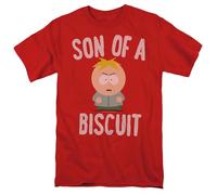 popfunk South Park The Butters & Biscuit T Shirt, Red Camiseta, Rosso, XL Unisex Adulto
