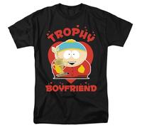 popfunk South Park Valentine's Day Cartman Trophy Boyfriend T Shirt, Black Camiseta, Negro, 4XL Unisex Adulto