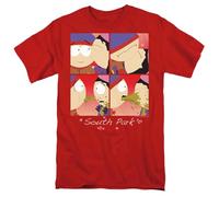 popfunk South Park Valentine's Day Kyle and Wendy Squares T Shirt, Red Camiseta, Rosso, M Unisex Adulto