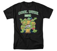 popfunk Teenage Mutant Ninja Turtles Cool Dude Department T Shirt, Black Camiseta, Negro, 4XL Unisex Adulto