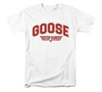 popfunk Top Gun Goose Varsity T Shirt, White Camiseta, Blanco, XXL Unisex Adulto