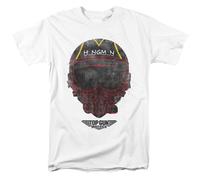 popfunk Top Gun Hangman Helmet T Shirt, White Camiseta, Blanco, XXL Unisex Adulto