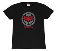 Popgear Camiseta de manga corta para mujer, diseño de soldado de invierno con logo de Falcon, color negro