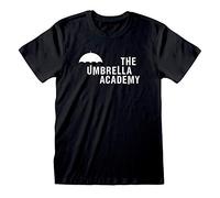 Popgear Umbrella Academy Logotipo del Texto Camiseta para Hombre Negro XL