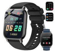 Popglory Reloj Inteligente Hombre con Llamadas y Asistente Voz, 1,85'' Smartwatch 2 Correas, Pulsera Actividad Presión Arterial Ritmo Cardíaco Oxígeno Sanguíneo, para Mujer Hombre Android iOS
