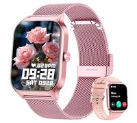 Popglory Reloj Inteligente Mujer Hombre con Llamadas Whatsapp Presión Arterial, 1.85" Smartwatch Mujer con Voz AI Frecuencia Cardíaca SpO2 Sueño Estrés, 2026 Pulsera Actividad, Regalo iOS Android