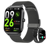 Popglory Reloj Inteligente Mujer Hombre, Llamada Bluetooth, 100+ Deportes Smartwatch Recibir Whatsapp, Presión Arterial/Ritmo Cardíaco/Sueño/Estrés/SpO2, AI Relojes Deportivos, Regalo iOS Android