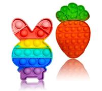 Popis Infantiles, 2 PCS Pop It Spielzeug, Explotar Burbujas, Pop Fidget It Toys, Push and Pop Bubble Fidget Toy, Juguete Antiestres Educativo, Regalos de Pascua para Niños y Adultos (2 PCS)